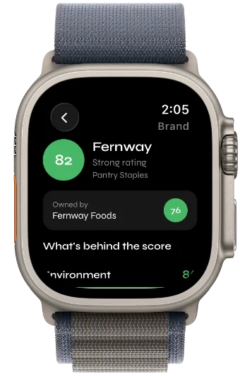 A brand score on Apple Watch
